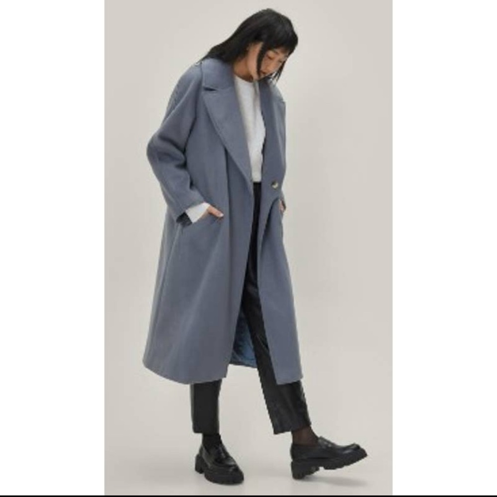Nasty Gal Wool Blend Oversized Duster Coat